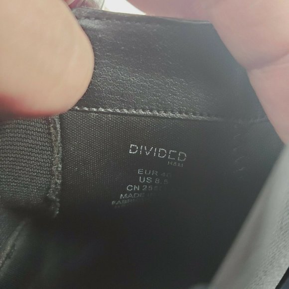 H&M Divided Black Ankle Booties Womens - Picture 6 of 9